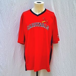 Men's Cardinals baseball jersey, red and black, Cardinal emblem, St Louis, 2XL